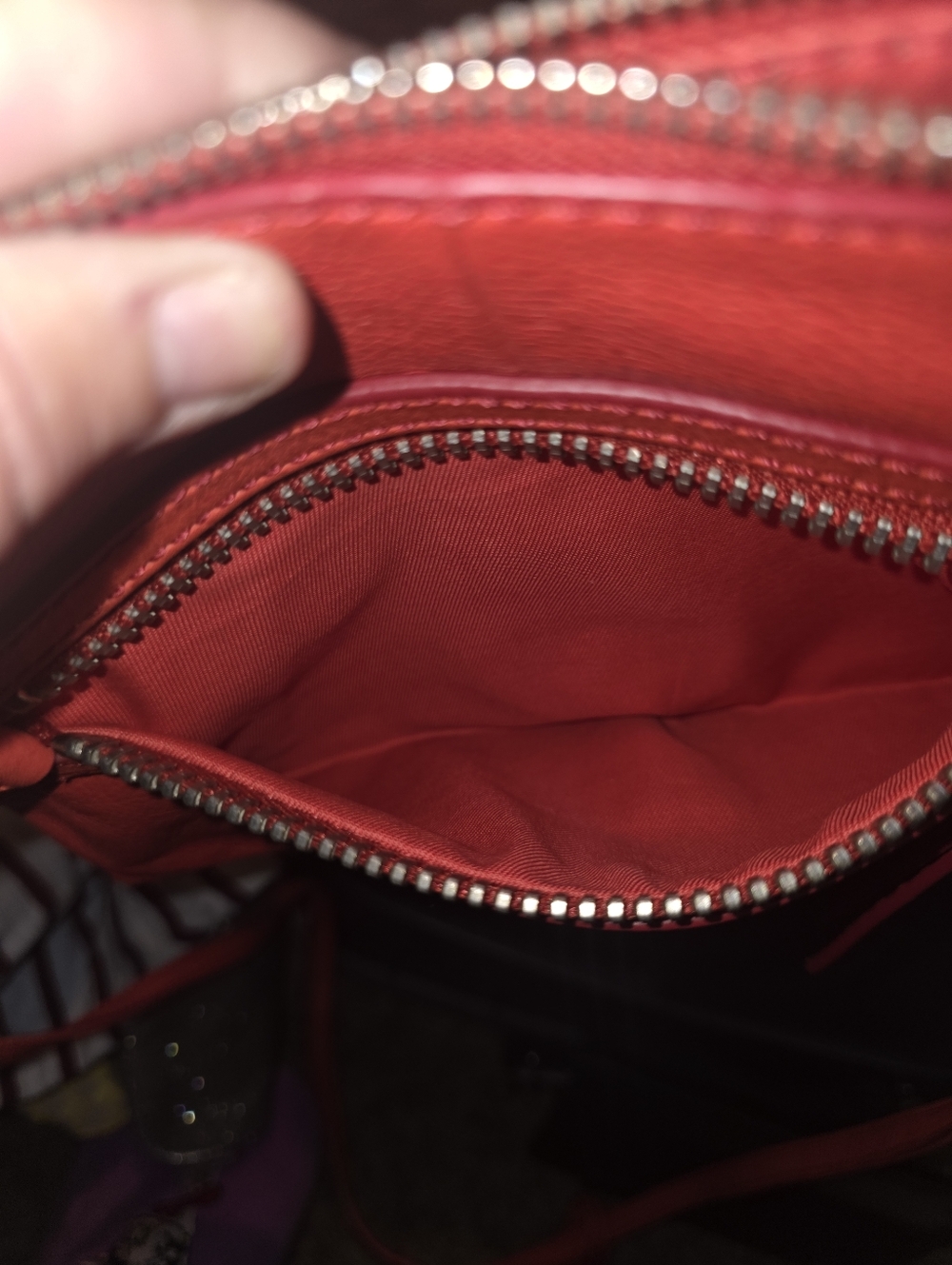Fossil Coral Red Leather Crossbody - Picture 5 of 5